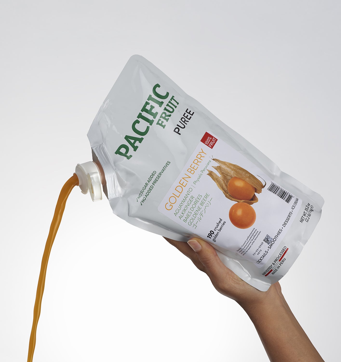 Purés temperatura ambiente sin azúcares añadidos Aguaymanto