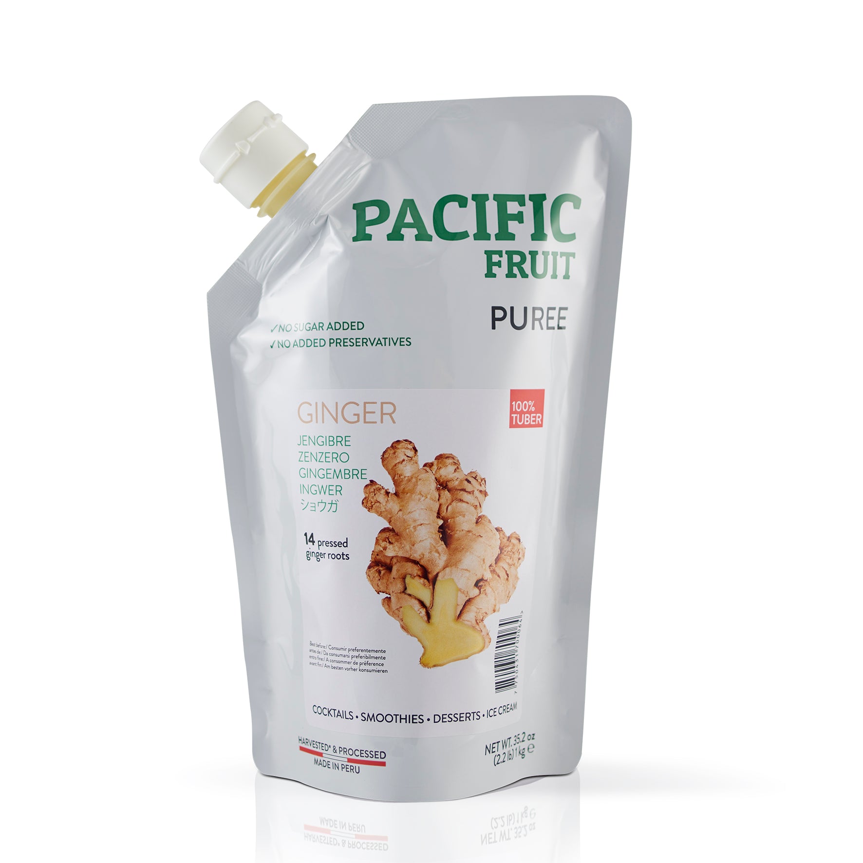 Purés temperatura ambiente sin azúcares añadidos Jengibre