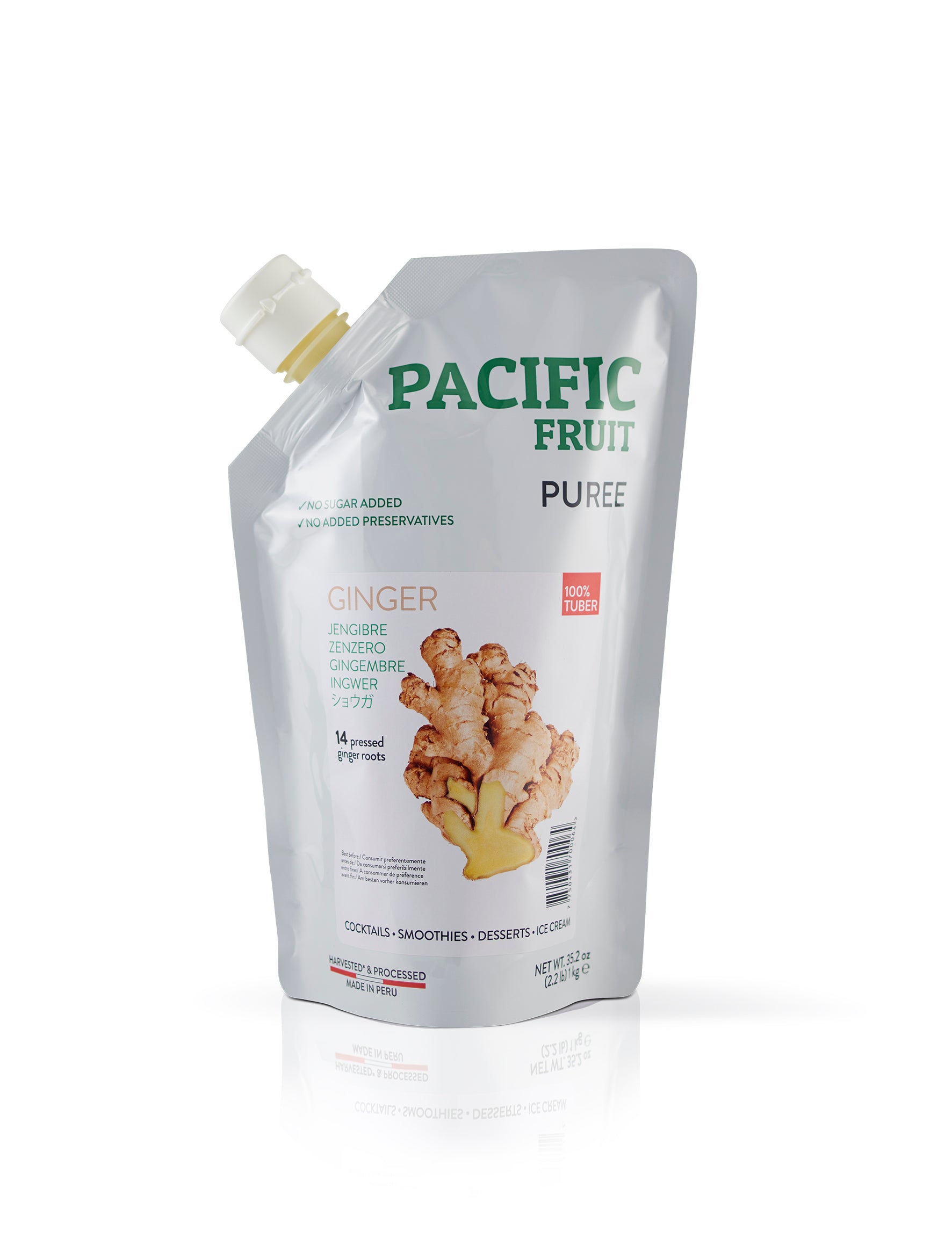 Purés temperatura ambiente sin azúcares añadidos Jengibre