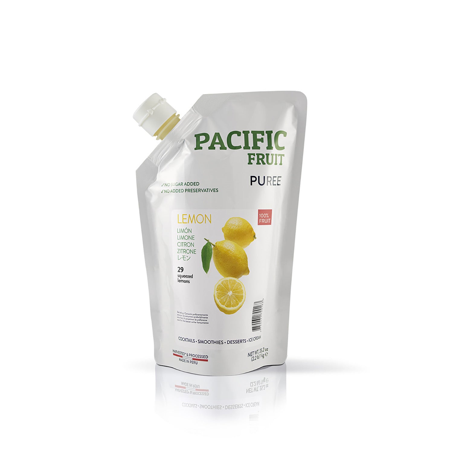 Purés refrigerados sin azúcares añadidos Limón