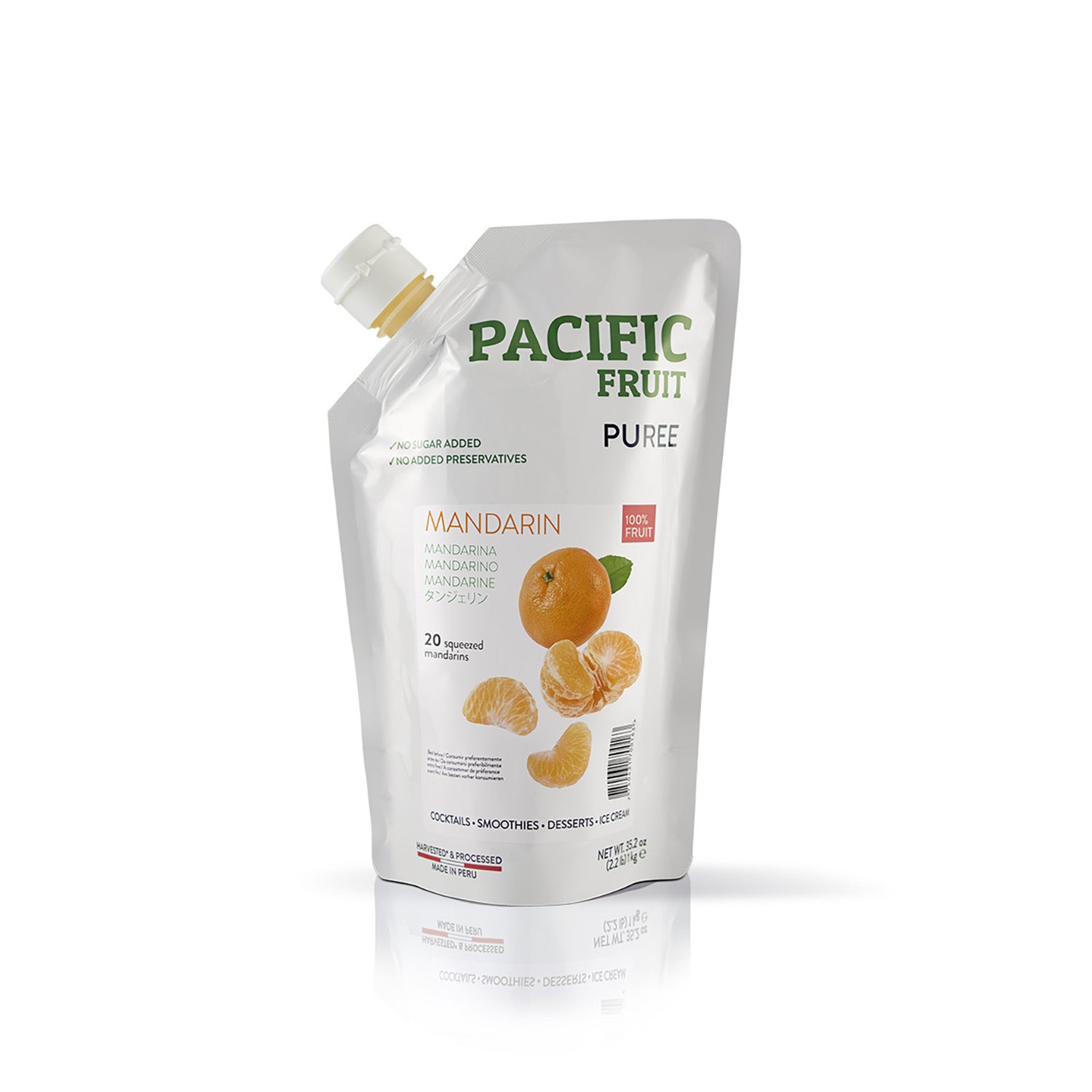 Purés refrigerados sin azúcares añadidos Mandarina