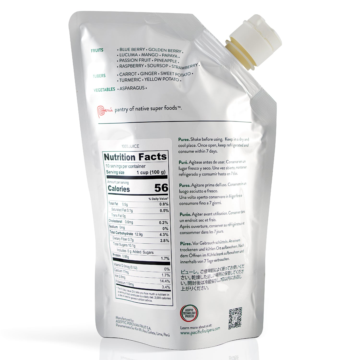 Purés temperatura ambiente sin azúcares añadidos Maracuyá