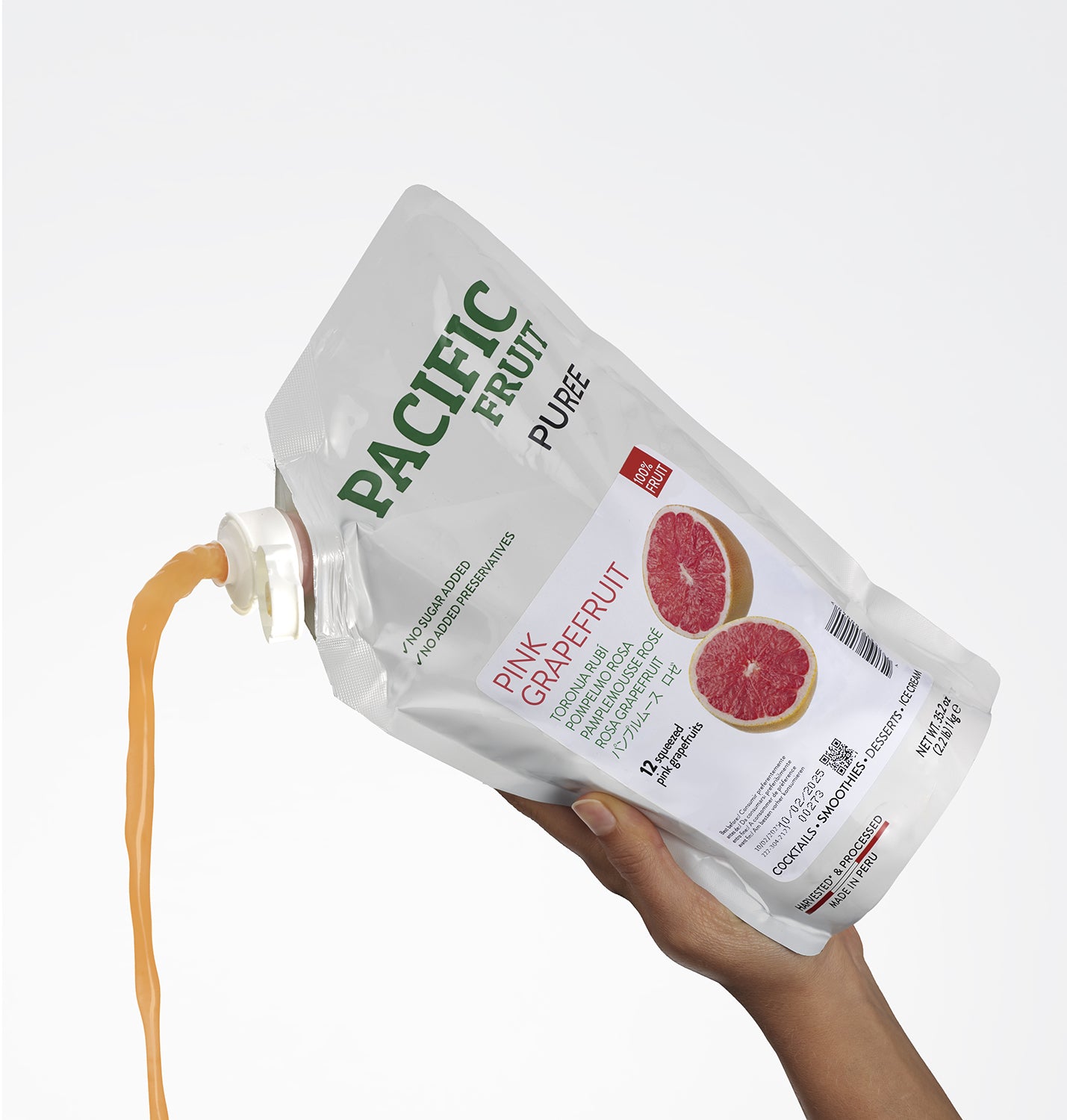 Purés refrigerados sin azúcares añadidos Toronja