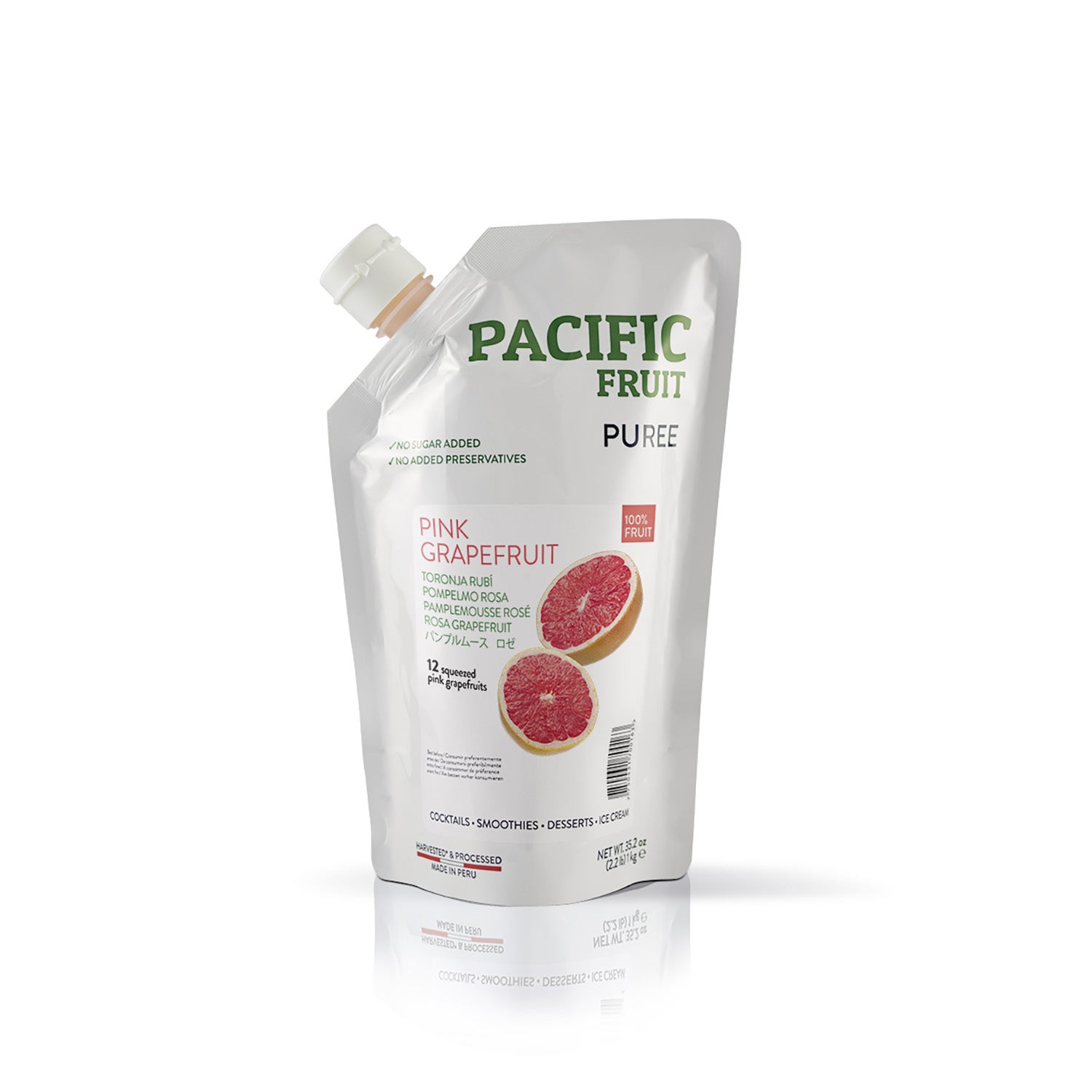 Purés refrigerados sin azúcares añadidos Toronja